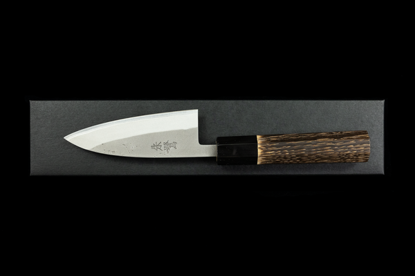 Toki 105mm Stainless Clad Blue #2 Nashiji Double Bevel Ajikiri