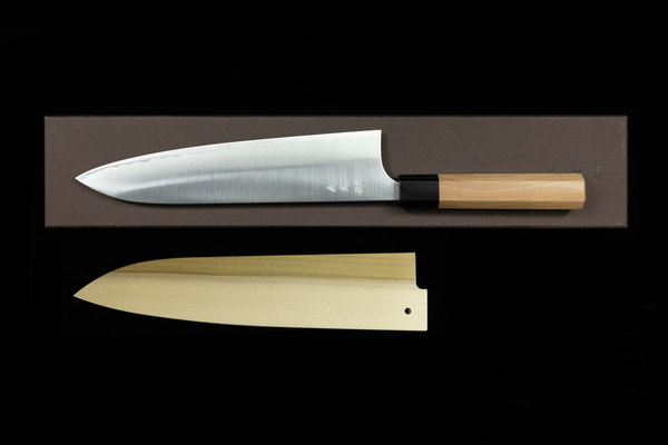 Yoshimi Echizen 240mm Stainless Clad White #2 Migaki Wa-Gyuto