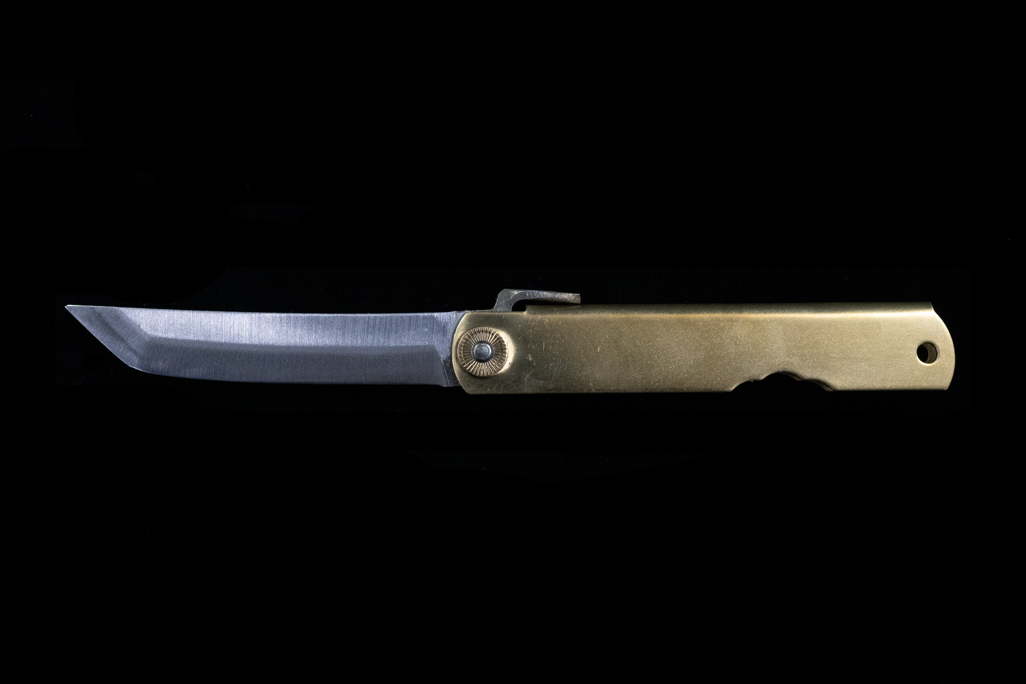 Japanese Folding Knife Brass Extra Large
