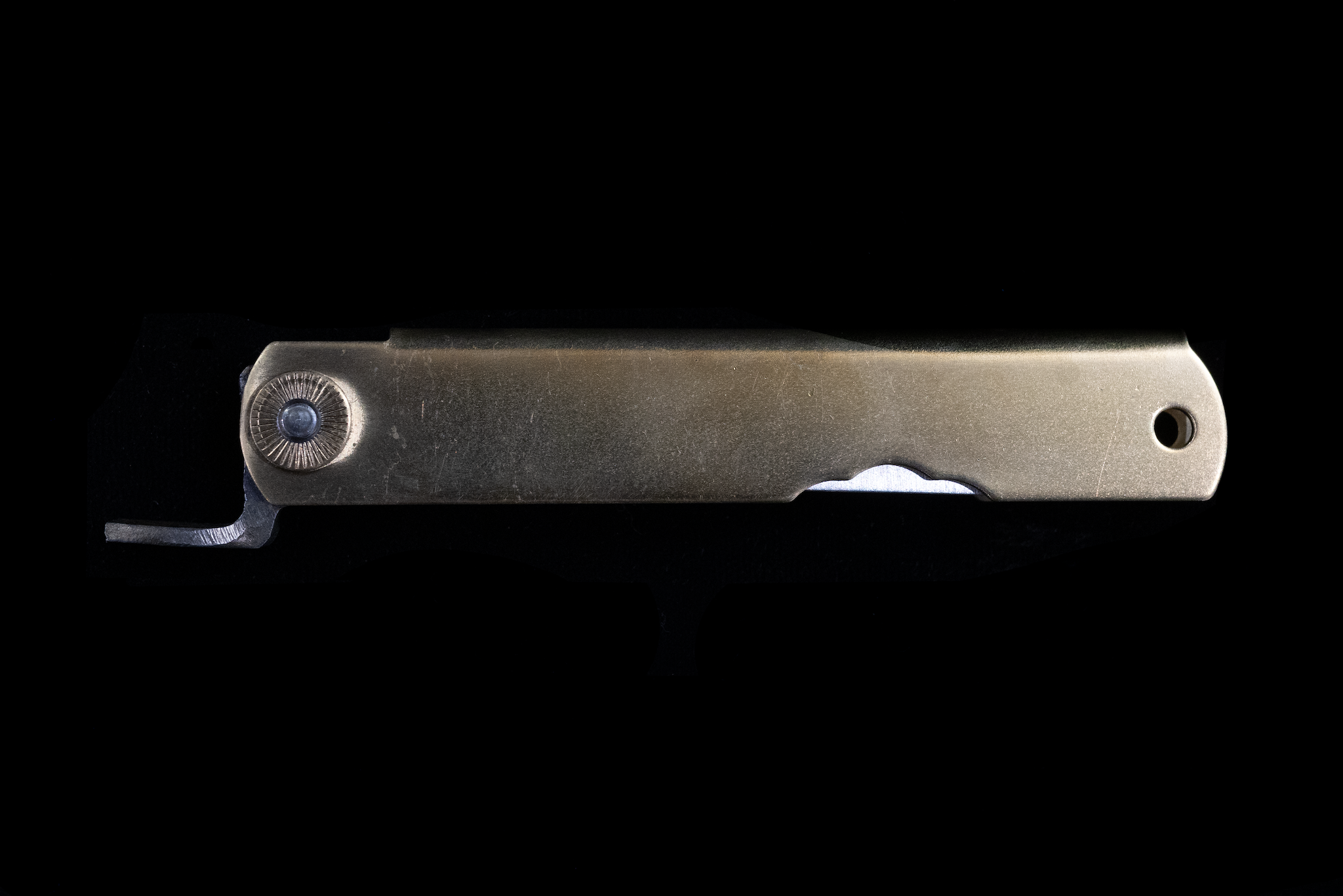 120mm Japanese Brass Pocket Knife - Whisk