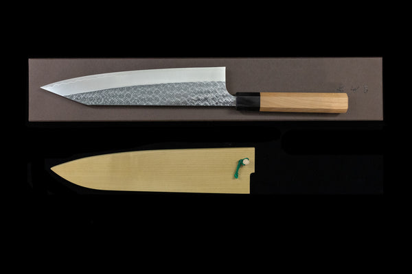 Japanese Salmon cutting knife [Kurouchi], Deba Knife