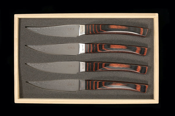 Imperial Steak Knife Set - High-Carbon Steel with Damascus