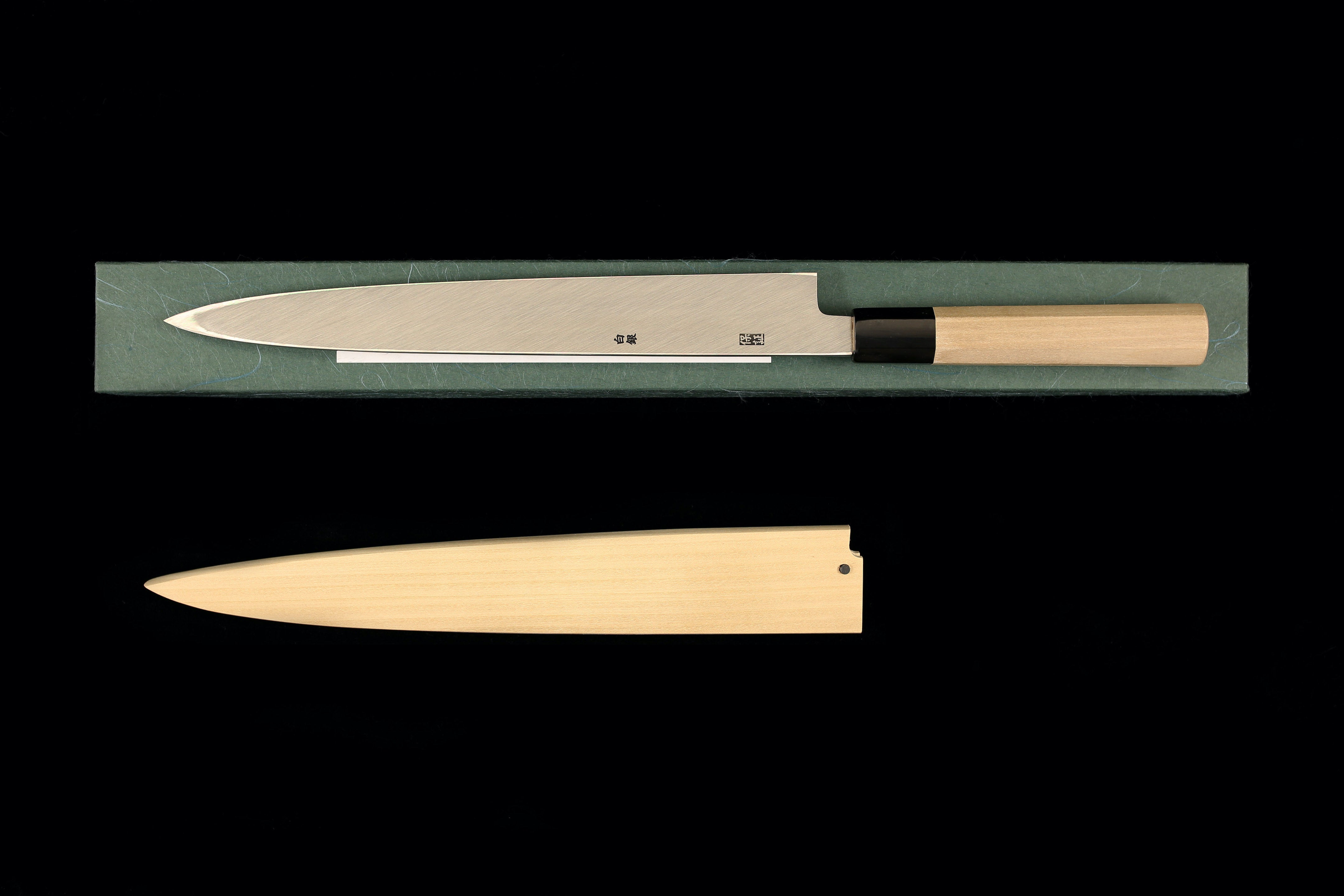 Gesshin Uraku 270mm Ginsanko Left-Handed Yanagiba - Japanese Knife