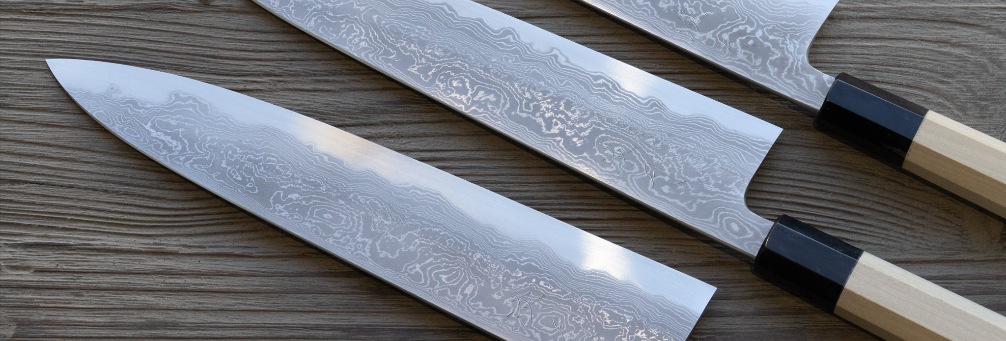 Imperial Blue Steak Knife Set - High Carbon Steel & Damascus